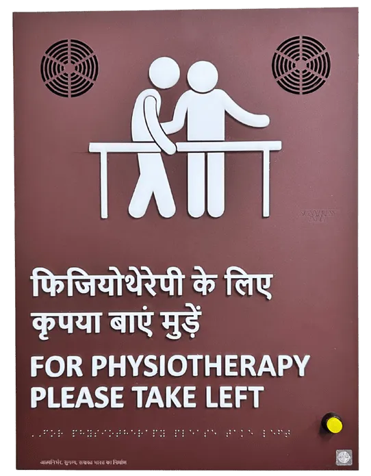 Acrylic Audio Braille Sign
