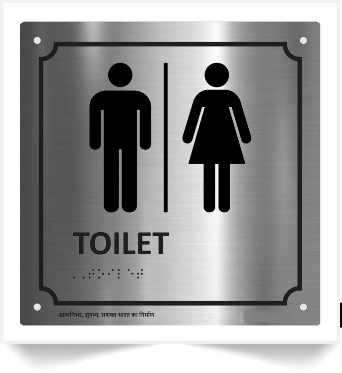 Stainless Steel Braille Sign